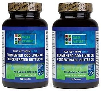 Green Pasture Blue Ice Royal Butter Oil Fermented Cod Liver Oil Blend 240