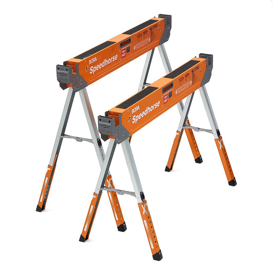 BORA Speedhorse XT 2-Pack 45-in W x 36-in H Adjustable Steel Saw Horse (1500-lb Capacity) PM-4550T