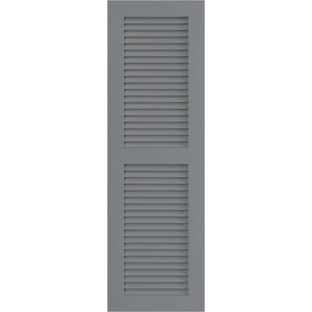 Ekena Millwork 15-in W x 64-in H Ocean Swell Louvered Exterior Shutters ( 2 -Pack )