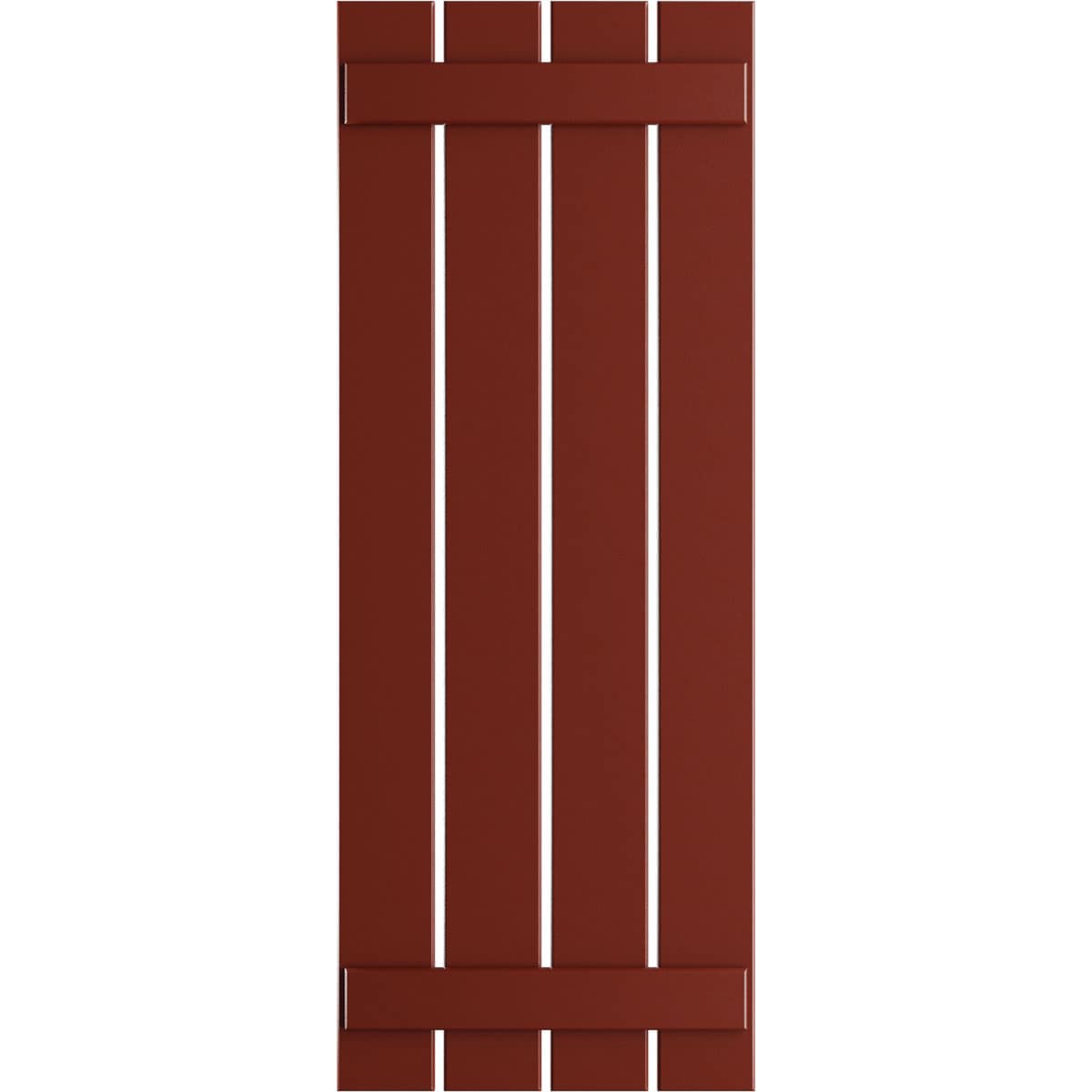 Ekena Millwork 23-in W x 42-in H Pepper Red Board and batten Spaced Exterior Shutters ( 2 -Pack )