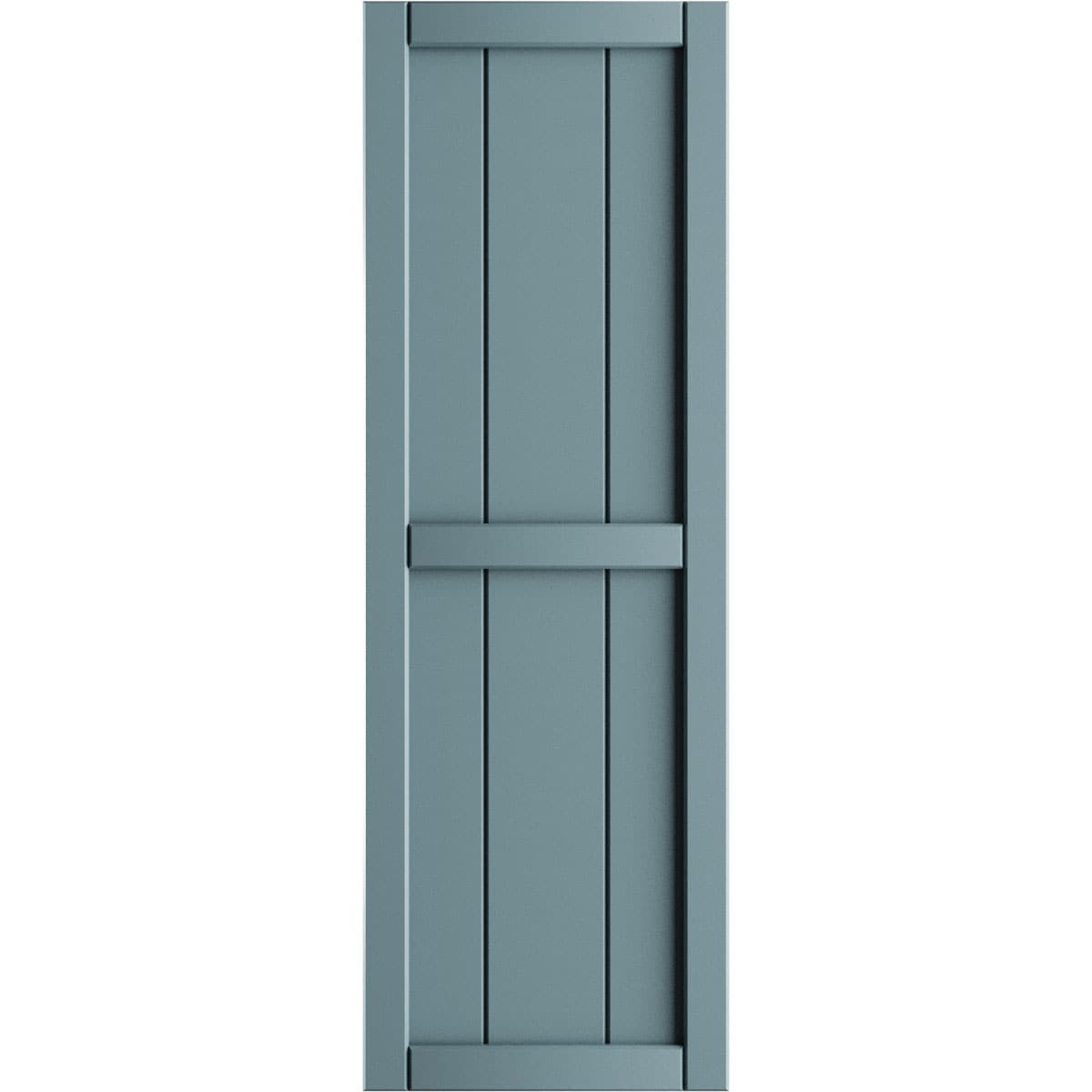 Ekena Millwork 21.5-in W x 39-in H Peaceful Blue Board and batten Framed Exterior Shutters ( 2 -Pack )