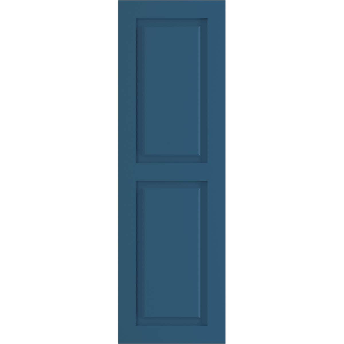Ekena Millwork 18-in W x 47-in H Sojourn Blue Raised panel Exterior Shutters ( 2 -Pack )
