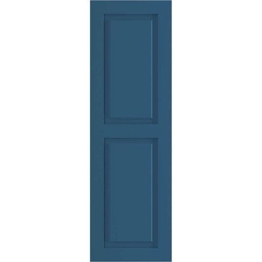 Ekena Millwork 18-in W x 47-in H Sojourn Blue Raised panel Exterior Shutters ( 2 -Pack )