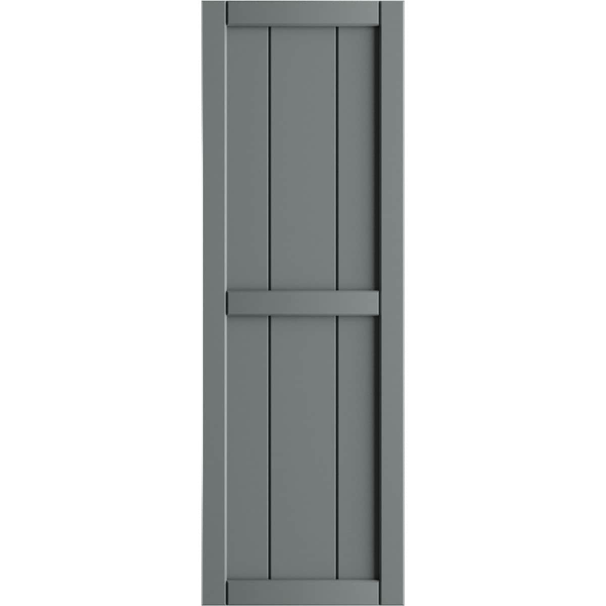 Ekena Millwork 21.5-in W x 54-in H Ocean Swell Board and batten Framed Exterior Shutters ( 2 -Pack )