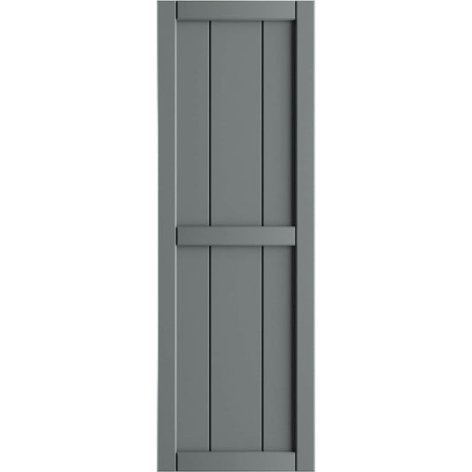 Ekena Millwork 21.5-in W x 54-in H Ocean Swell Board and batten Framed Exterior Shutters ( 2 -Pack )