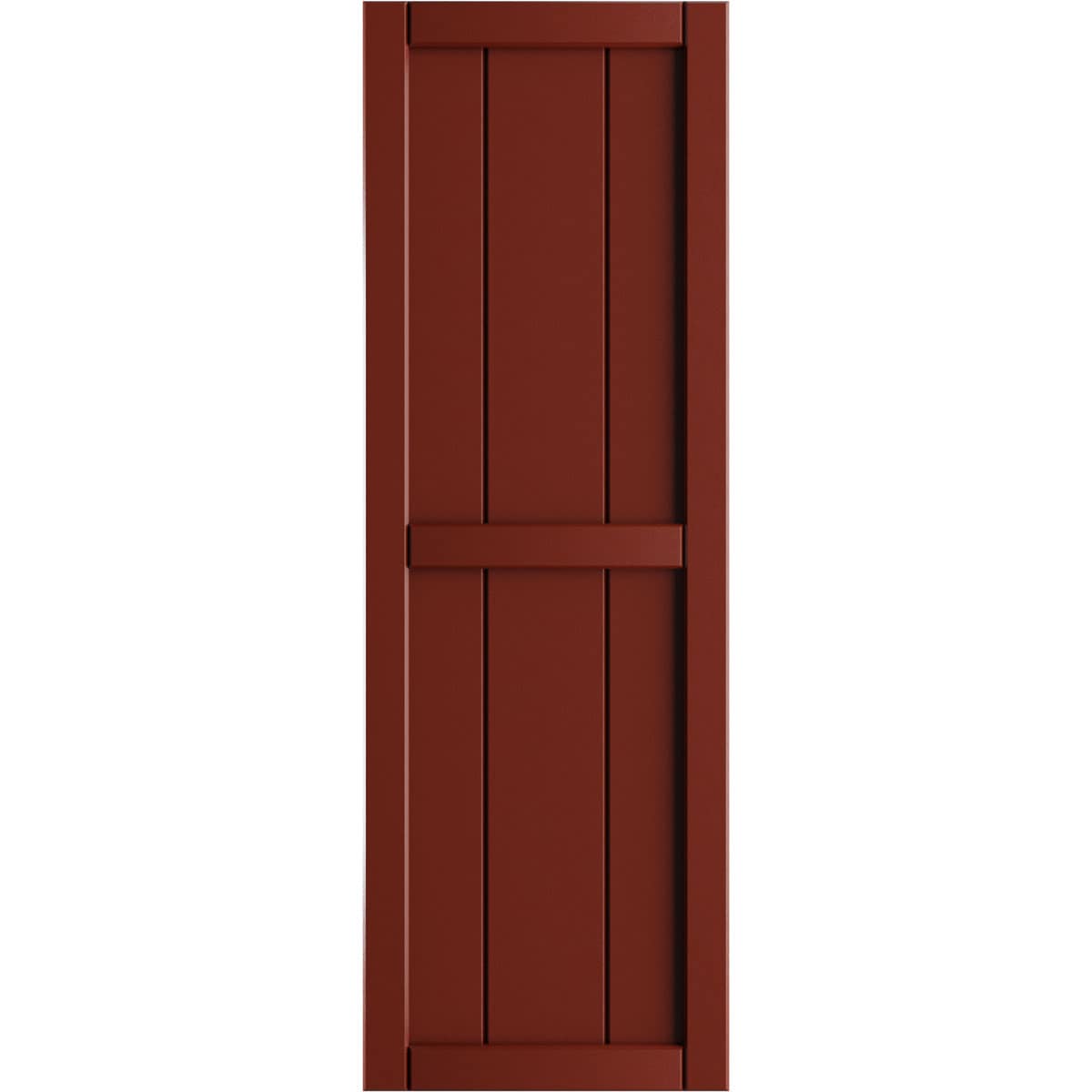 Ekena Millwork 16.125-in W x 49-in H Pepper Red Board and batten Framed Exterior Shutters ( 2 -Pack )