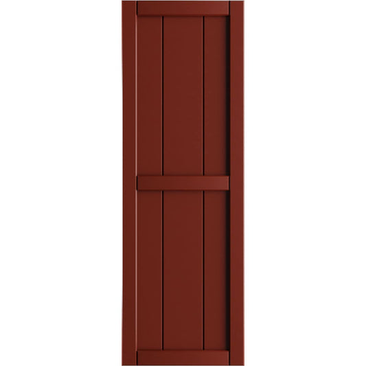 Ekena Millwork 16.125-in W x 49-in H Pepper Red Board and batten Framed Exterior Shutters ( 2 -Pack )