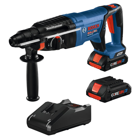 Bosch Bulldog 18-volt 4-Amp 1-in Sds-plus Variable Speed Cordless Rotary Hammer Drill (2-Batteries Included) GBH18V-26DK25