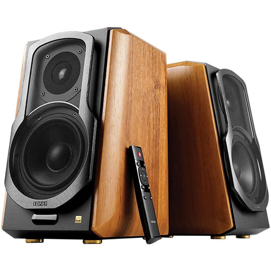 Edifier 16-in 120-Watt Set of 2 Smart Bluetooth Compatibility Indoor Bookshelf Speaker EEC4004988