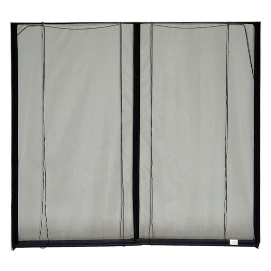 Fresh Air Screens Model D w/RP 8.0-Feet x 7.0-Feet Fiberglass Zipper with rope/pull Single garage door screen