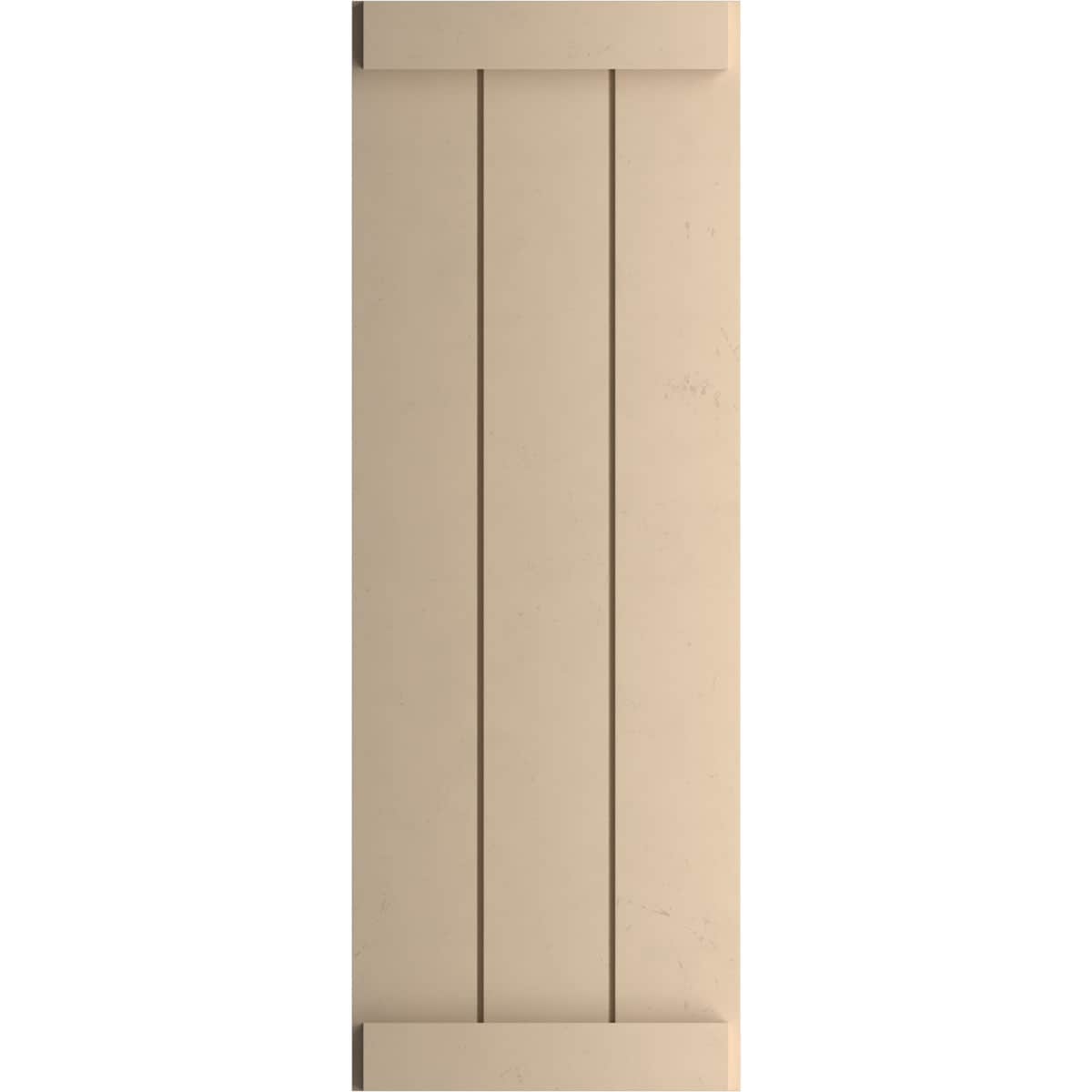 Ekena Millwork 16.5-in W x 80-in H Unfinished Paintable/Stainable Board and batten End batten Exterior Shutters ( 2 -Pack )