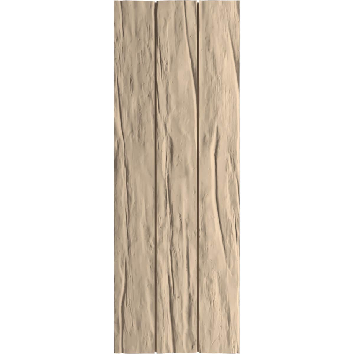 Ekena Millwork 16.5-in W x 74-in H Riverwood Paintable/Stainable Board and batten No batten Exterior Shutters ( 2 -Pack )