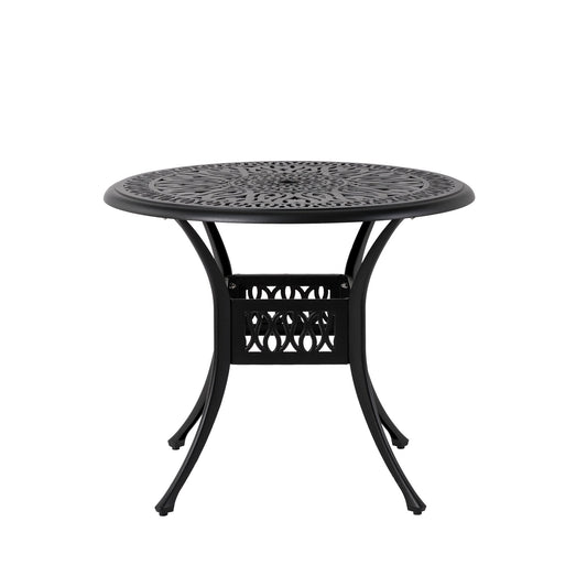 Glitzhome Round Outdoor Dining Table 36-in W x 36.00-in L with Umbrella Hole