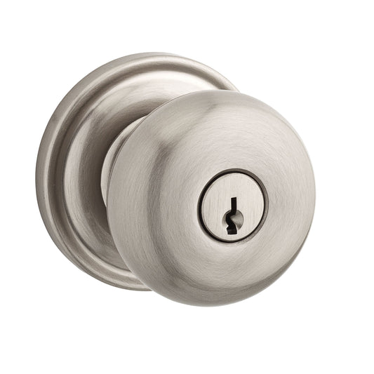 Baldwin Satin Nickel Interior/Exterior Keyed Entry Door Knob ENROUTRR150