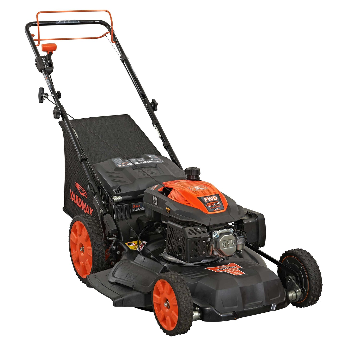 YARDMAX YG2860 163-cc 21-in Gas Self-propelled Lawn Mower with CVT Transmission and Yardmax Engine YG2860