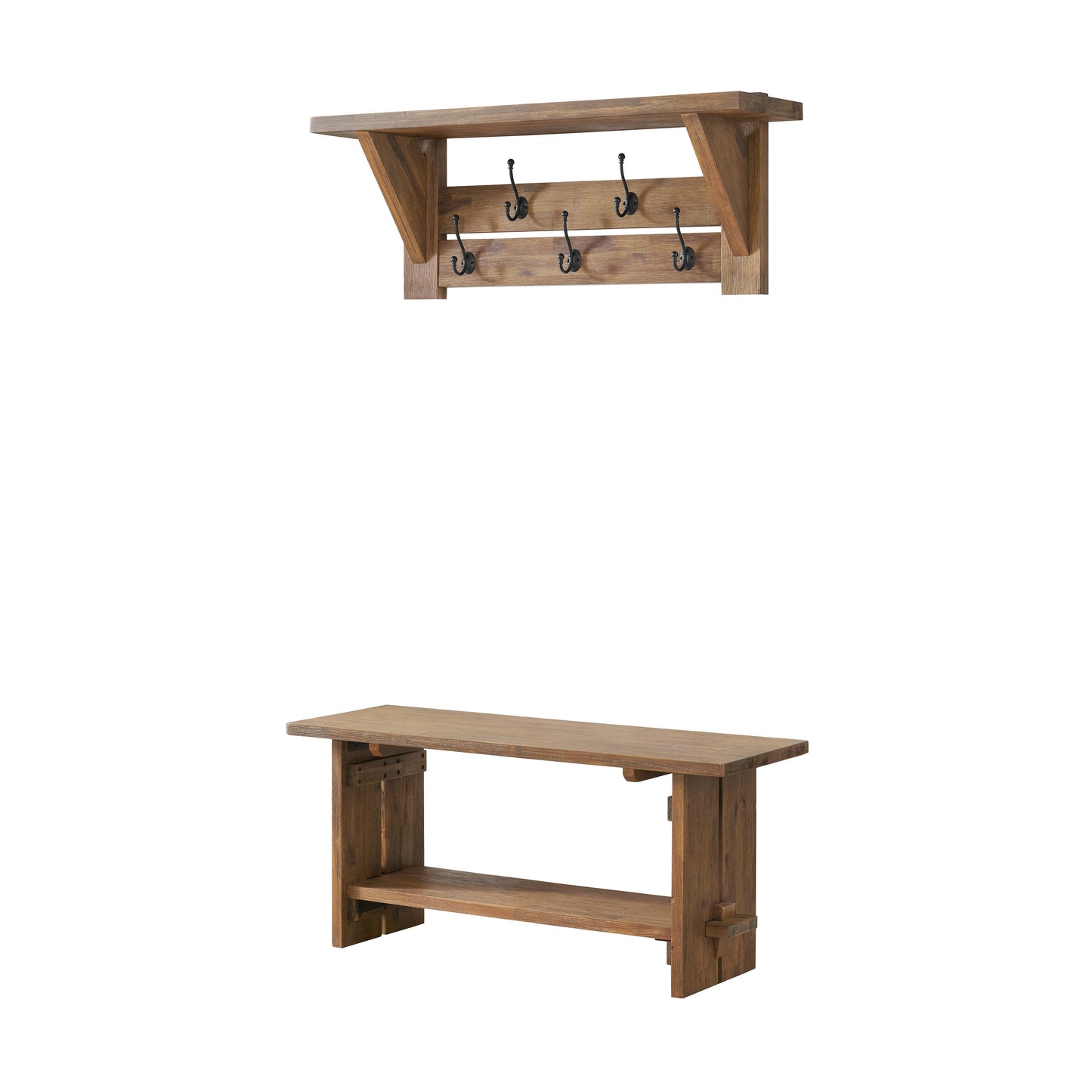 Alaterre Furniture Natural 5 -Hook Coat rack