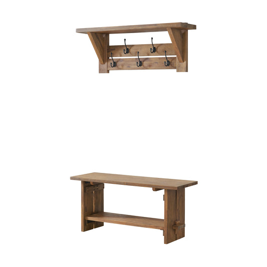 Alaterre Furniture Natural 5 -Hook Coat rack