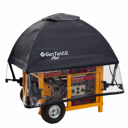 GenTent XL Universal Kit (Plus, Black) For Large Open Frame Generators Generator Cover GTXPFUAPBK