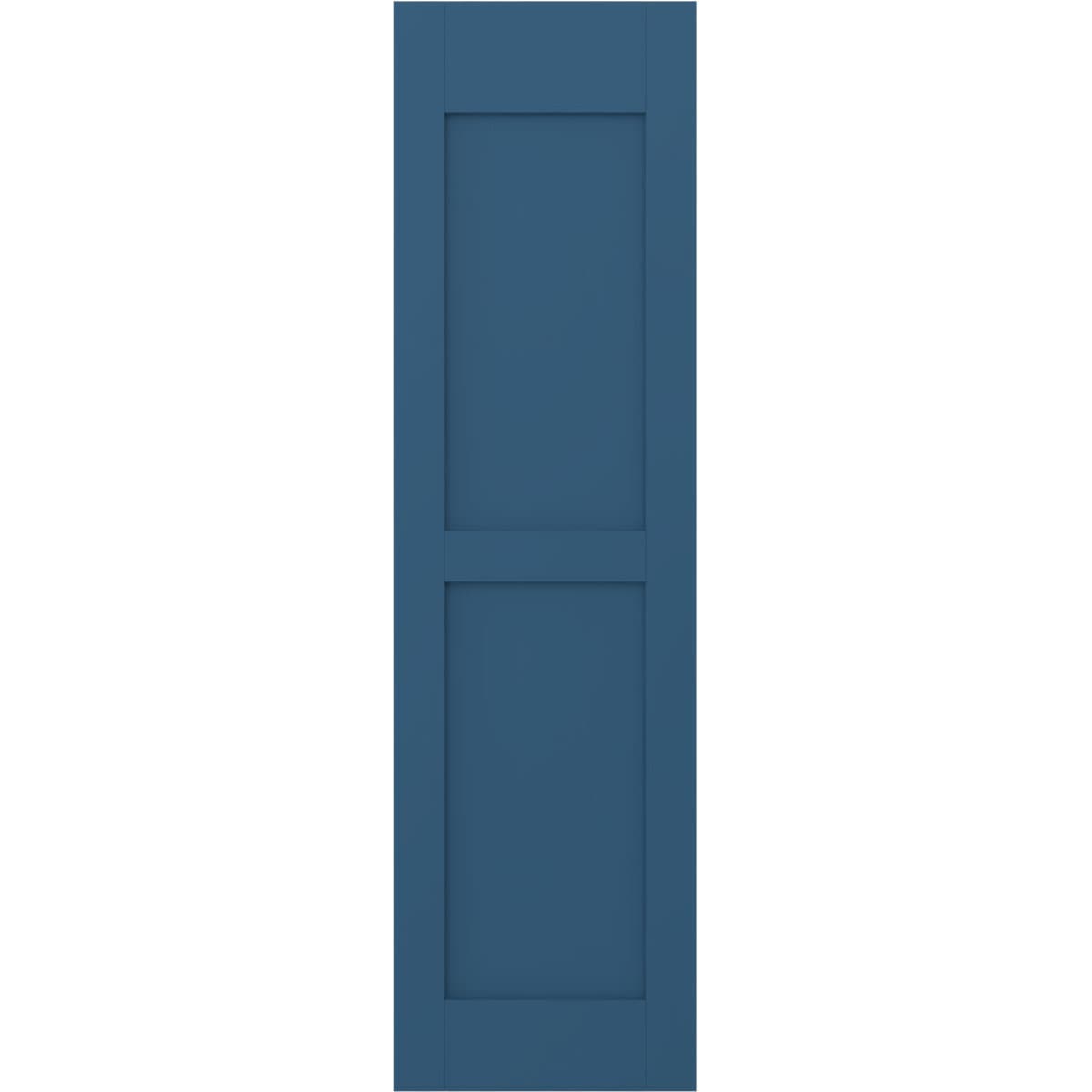 Ekena Millwork 15-in W x 51-in H Sojourn Blue Paintable/Stainable Flat panel Wood Exterior Shutters ( 2 -Pack )