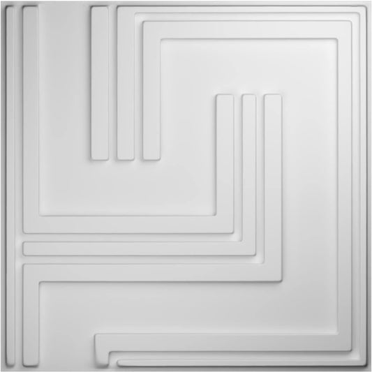 Ekena Millwork 19-5/8-in x 19-5/8-in Embossed Paintable/Stainable White PVC Geometric Wall Panel ( 50 -Pack, Covers 133.73-sq ft )