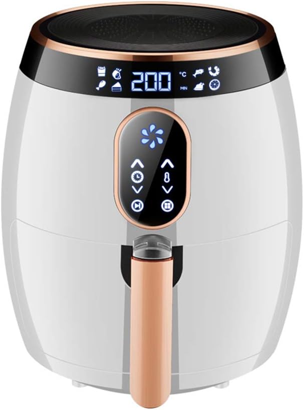 MIAO@LONG Air Fryer Simple Digital Controls & Timers for Low Fat Healthy Cooking 2.6L Capacity Frying Pot White