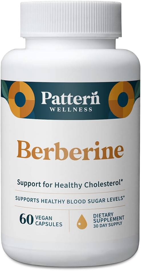 Pattern Wellness Berberine Supplement with Organic Ceylon Cinnamon \u2013 Antioxidant & Metabolic Support \u2013 Whole Body Wellness \u2013 Non-GMO \u2013 60 Vegan Capsules