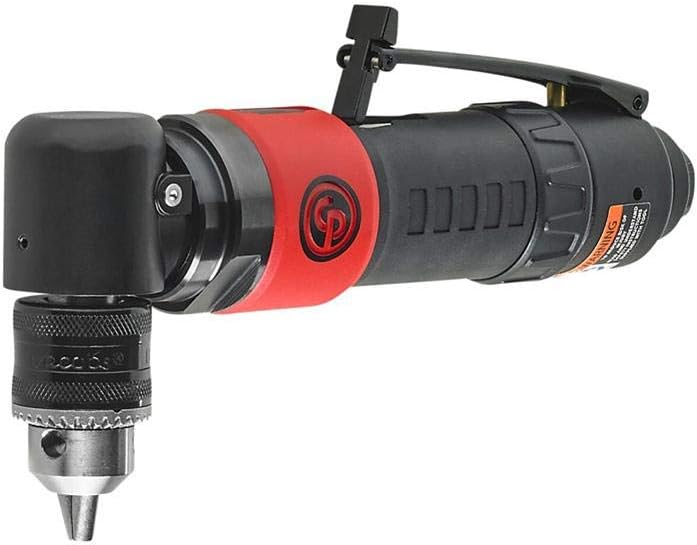 Chicago Pneumatic CP879C - Air Power Drill, 3\/8 Inch (10 mm), Keyed Chuck, Angle Handle, 0.35 HP \/ 260 W, Stall Torque 3.2 ft. lbf \/ 4.4 NM, 2000 RPM, Hand Drill, Power Tools & Home Improvement