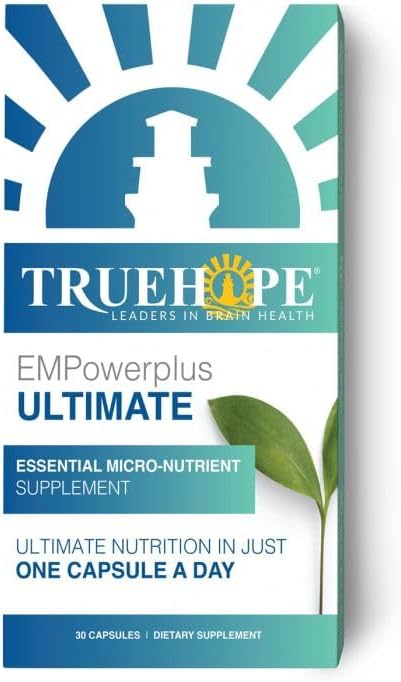 Truehope EMPowerplus Ultimate Strength | Most Effective Brain, Energy & Focus Supplement | 1000% Better Absorption | Backed by 37 Research Studies & 28 Years of Success | 30 Day Supply