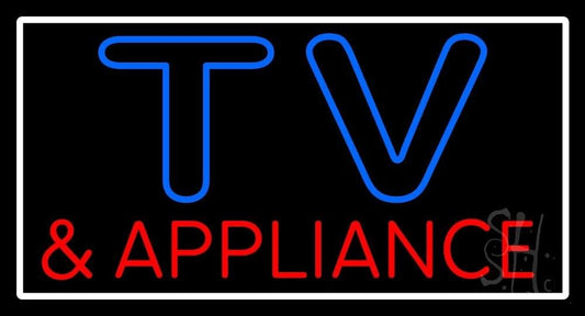 Tv And Appliance 1 Neon Sign 20" Tall x 37" Wide x 3" Deep