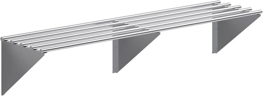 AmGood 18 in. x 72 in. NSF Stainless Steel Tubular Wall Shelf | Heavy-Duty Metal Shelving for Appliances & Equipment | Ideal for Kitchen, Restaurant, Garage, Laundry, Utility Room