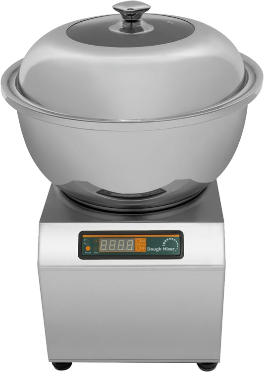 18 LBS Electric Dough Mixer for Flour Meat Pie Sauce Mixing Kneading, Stainless Steel Dough Kneading Machine with Timing Function, 2 Rotation Modes for Commercial & Home Use