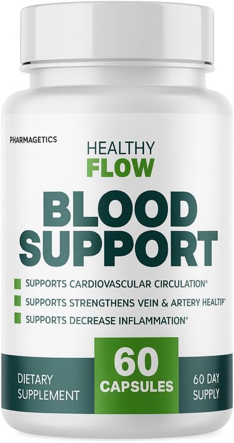 Healthy Flow Blood Health Support Capsules, Official Healthy Flow Blood Pills with All Natural Ingredients, Advanced Formula Support Supplement with Premium Vitamins for Men & Women 60 Capsules