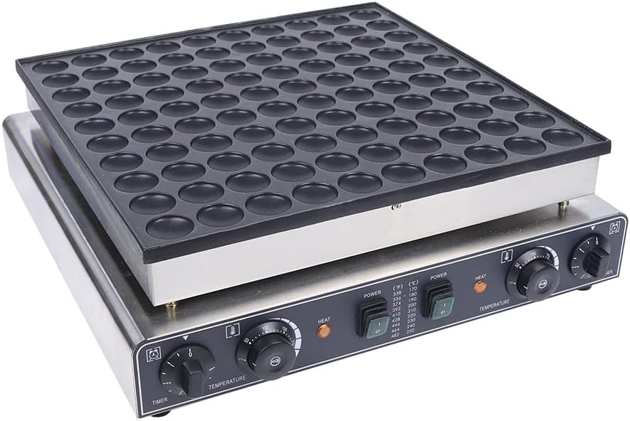 Electric Mini Pancake Maker 100Pcs Commercial Nonstick Pancake Pan 1.7Inch Pancake 3400W