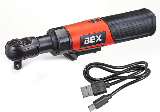 BEX 3/8" portable slim electric ratchet USB charging mini electric ratchet pocket tools cabinet assembly bicycle repair Rechargeable light torque Ratchet Wrench for faster screw fastening