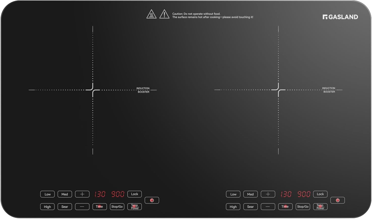 GASLAND SwiftChef Double Burner Induction Cooktop, 1800W Induction Countertop with 8 Power Levels, Dual Cooker with Sensor Touch Control, Child Safety Lock & Timer, ETL-certified for Tiny House