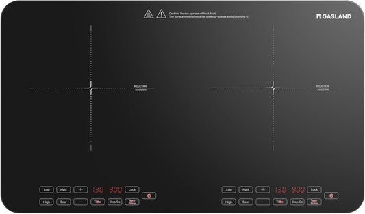 GASLAND SwiftChef Double Burner Induction Cooktop, 1800W Induction Countertop with 8 Power Levels, Dual Cooker with Sensor Touch Control, Child Safety Lock & Timer, ETL-certified for Tiny House