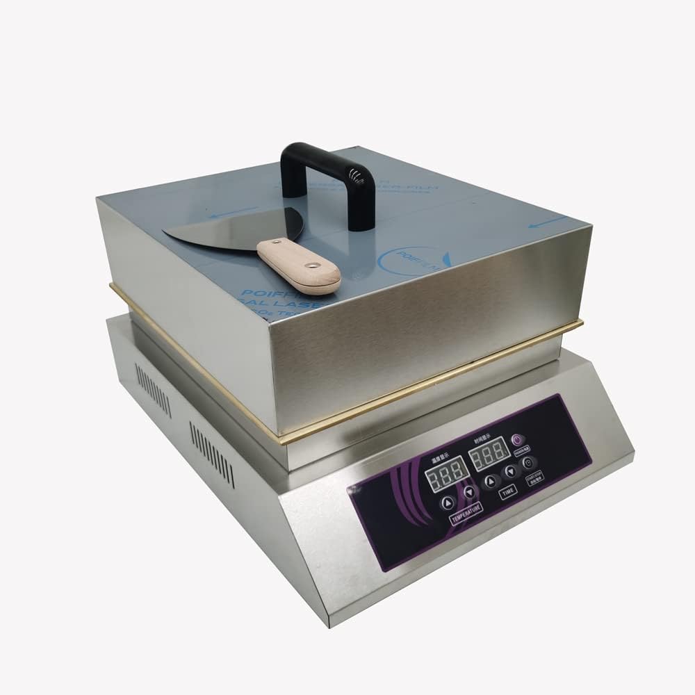 Commercial Souffle Maker Machine, Electric Dorayaki Pancake Maker with Digital Temperature Control 60-240°C, Non-Stick Copper Plate Griddle for Home Kitchen Restaurant Bakery (110V)