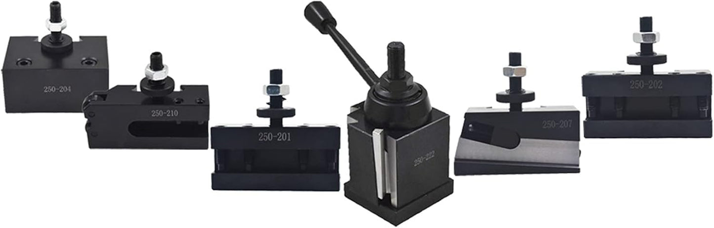 BXA Wedge Type Quick Change Tool Post Set 250-222, Tool Post for Mini Lathe Swing 10-15 CNC Lathe Tool Holder