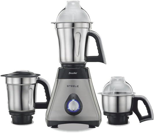 Preethi Steele Mixer Grinder with Turbo Vent and Improved Couplers