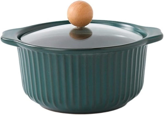 glass cooking pot Small Ceramic Casserole Vertical Pattern Soup Pot Cooking Appliances Kitchen Appliances Frying Pan Kitchen Appliances pot