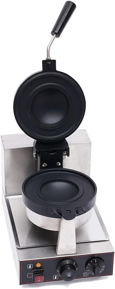 Commercial Ice Cream Burger Maker, 1000W Electric Burger Waffle Maker, 180° Rotating Non-stick Ice Cream Panini Press UFO Hamburger Baker Machine, Gelato Panini Press for Bakeries, Restaurants