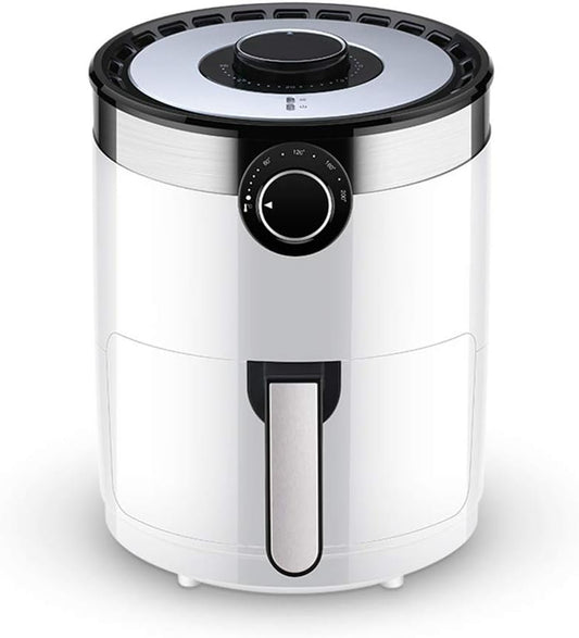 MLL Air Fryer for Low Fat Healthy Fried Food with Rapid Air Circulation System with Adjustable Temperature Control and Timer,White