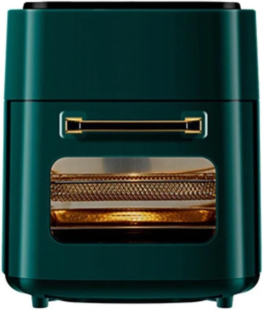 Food essentials and family helpers Intelligent Oil-free Air Fryer Visual Oven French Fries Machine 220V 110V USA EU 1500W Fried Chicken Machine Smart assistant Enjoy life (Color : Green, Size : EU)