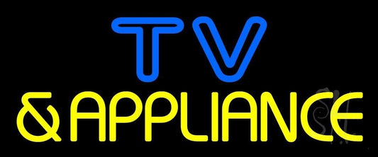 Tv And Appliance 3 Neon Sign 10" Tall x 24" Wide x 3" Deep