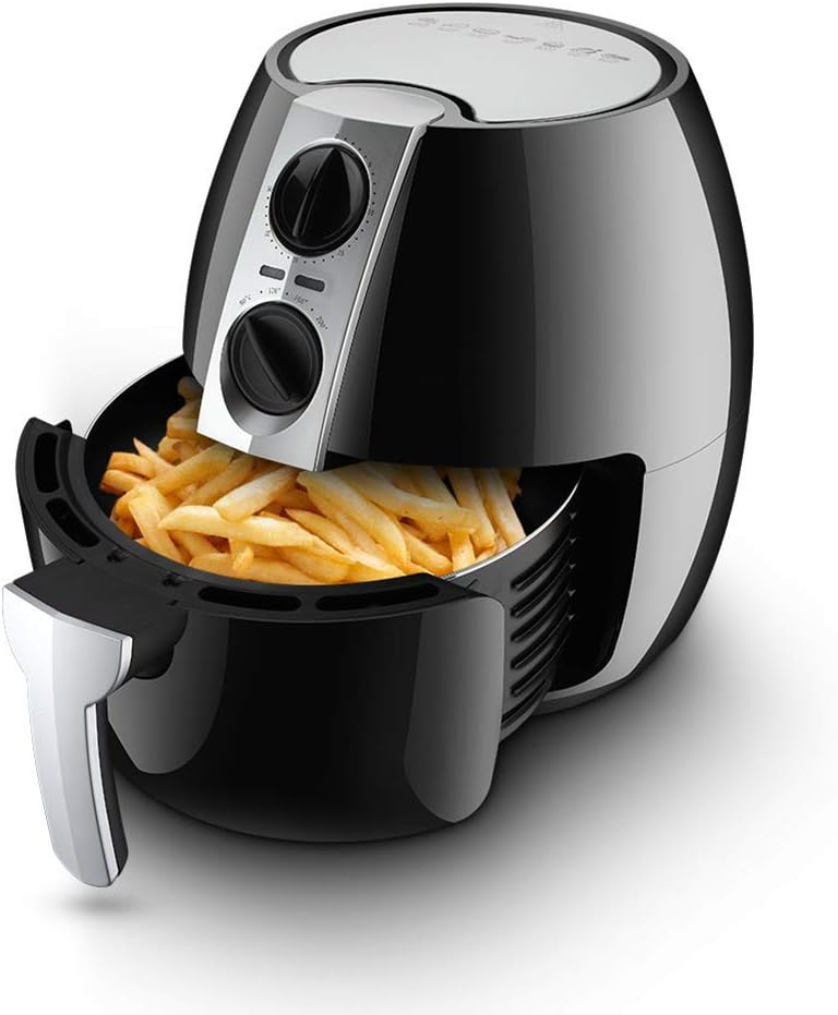 MIAO@LONG Air Fryer 4.5L Capacity Frying Pot Intelligent Timing Temperature Control Multi-Function Fries Machine Oil-Free Smokeless for Healthy Fried Foods