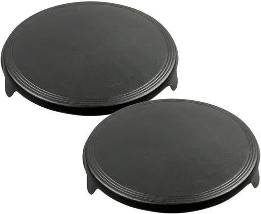 SOGA 2X 33CM Reversible Round Cast Iron Induction Crepes Pan Baking Cookie Pancake Pizza Bakeware
