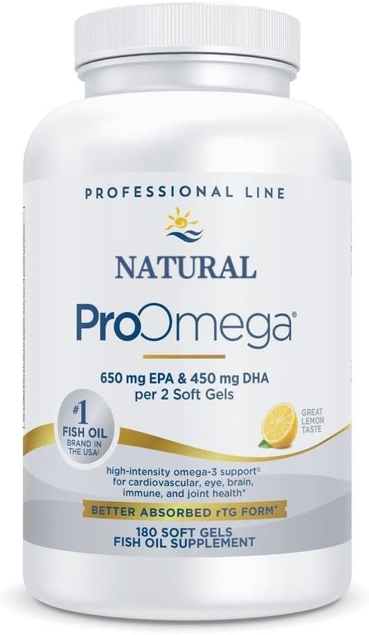 Lemon Flavor 𝑷𝒓𝒐𝑶𝒎𝒆𝒈𝒂 1280mg 180 Count 𝑶𝒎𝒆𝒈𝒂-3, High-Potency 𝑭𝒊𝒔𝒉 𝑶𝒊𝒍 with 𝑬𝑷𝑨 & 𝑫𝑯𝑨, Good for Brain, Eye & Heart, Non-GMO (90 Servings)