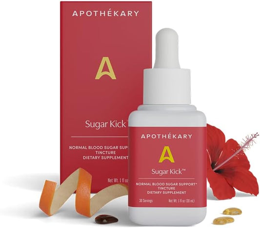 Apothékary Sugar Kick Herbal Liquid Drops, Digestive Support, Metabolic Support, 30 Servings