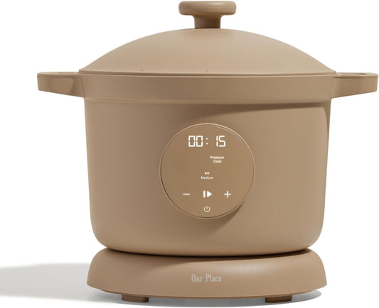 6-quart Multicooker with 4 Versatile Modes: Pressure Cook, Slow Cook, Sear & Saute, and Keep Warm feature, Hands-Free Steam Release, Tailored Control Panel, and Steam capability