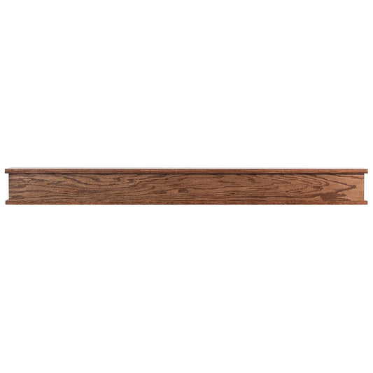 Mantels Direct 48-in W x 6-in H x 6-in D Provincial Oak Hollow Traditional Fireplace Mantel CHANDLER-48X6-RO-PS